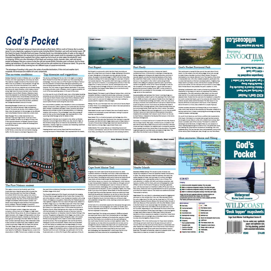 Wild Coast Publishing 243 God's Pocket Kayaking and Boating Map