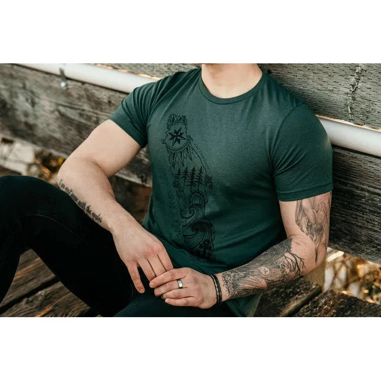 West Coast Karma - Vancouver Island Tee Green