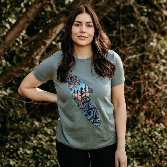 West Coast Karma - Vancouver Island Colourful Relaxed Tee
