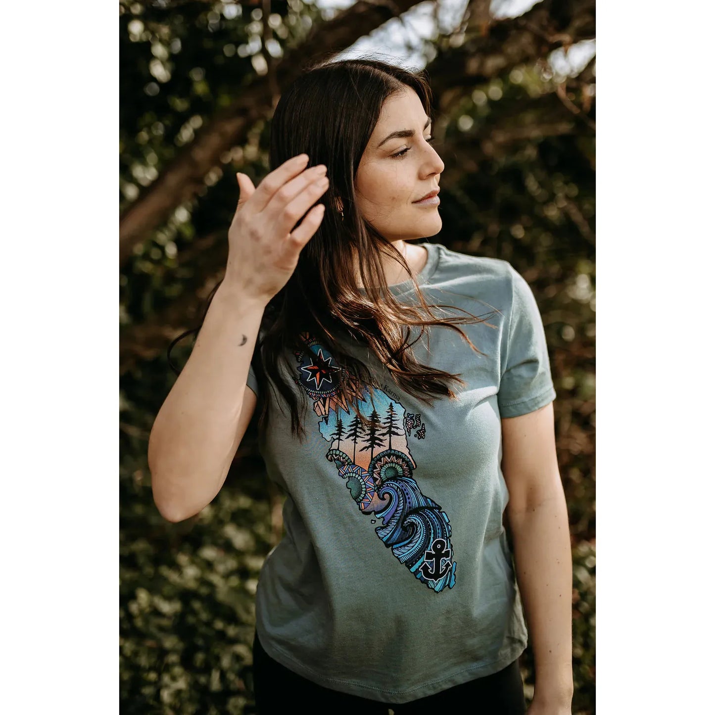 West Coast Karma - Vancouver Island Colourful Relaxed Tee