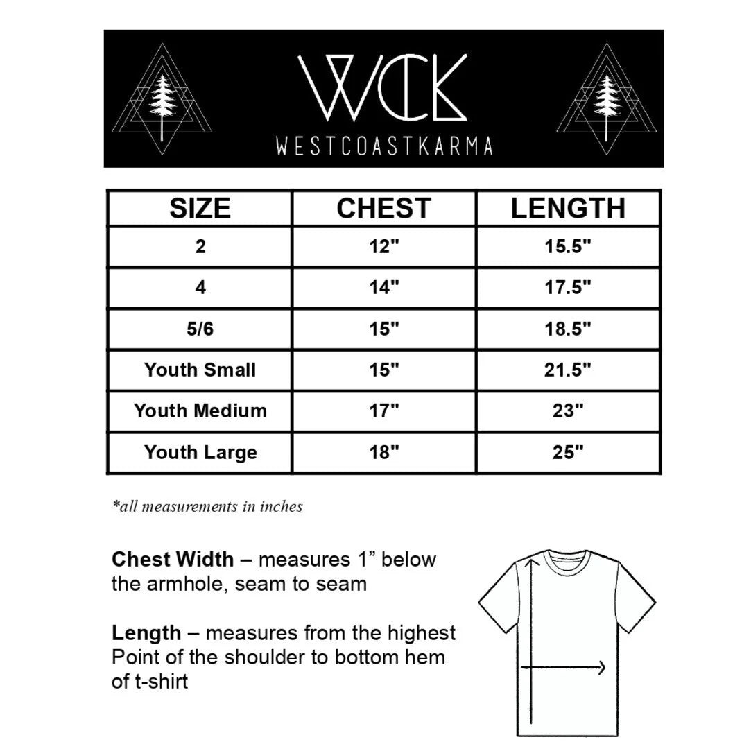 West Coast Karma- Vancouver Island Kids/Youth Tee Green