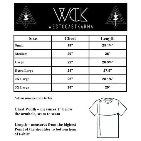 West Coast Karma - Vancouver Island Colourful Relaxed Tee