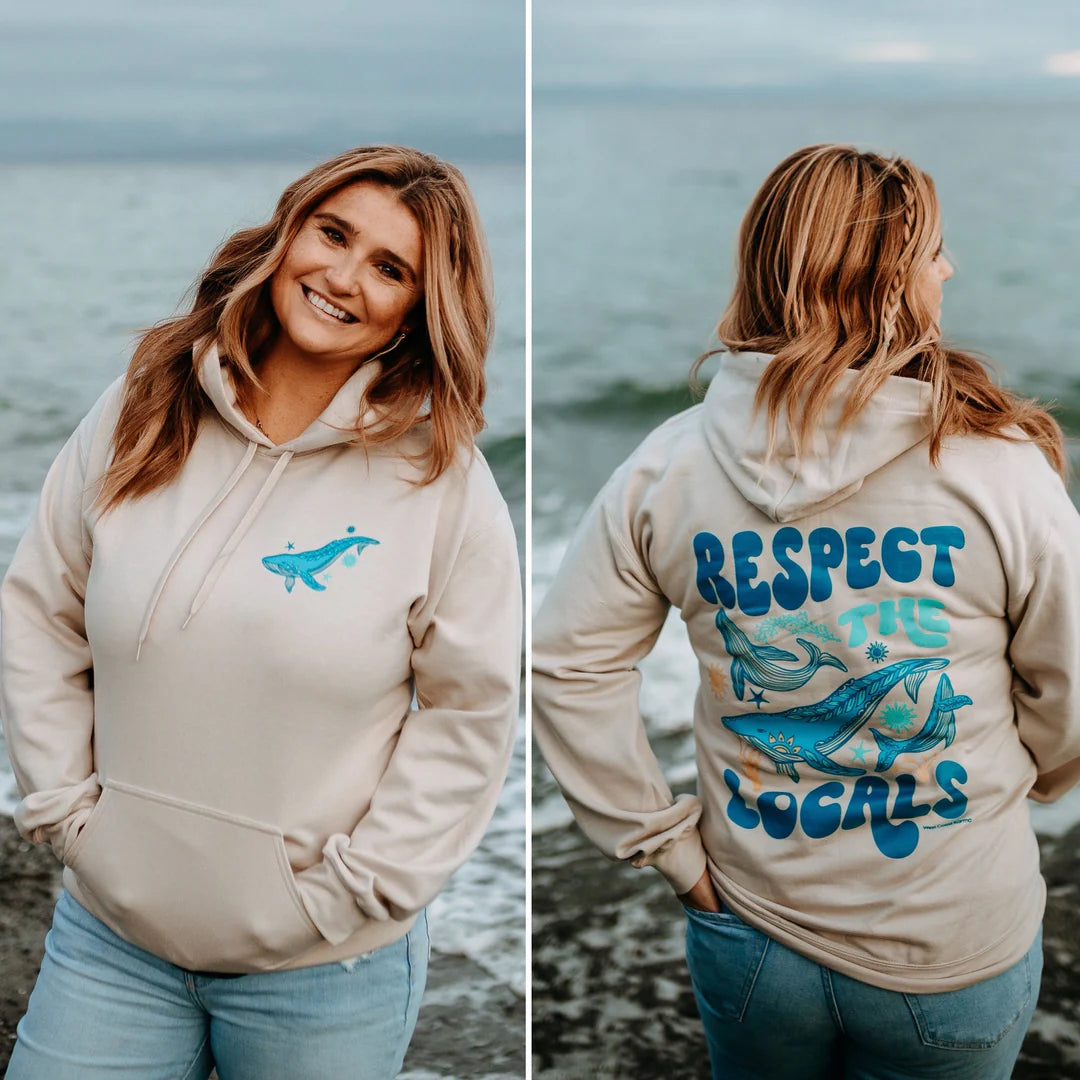 West Coast Karma- Respect The Locals Hoodie Sand
