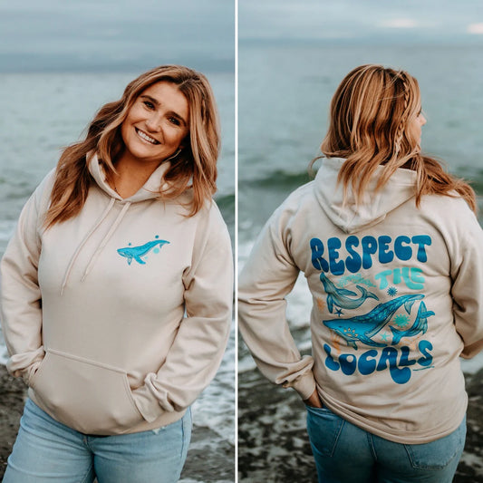 West Coast Karma- Respect The Locals Hoodie Sand