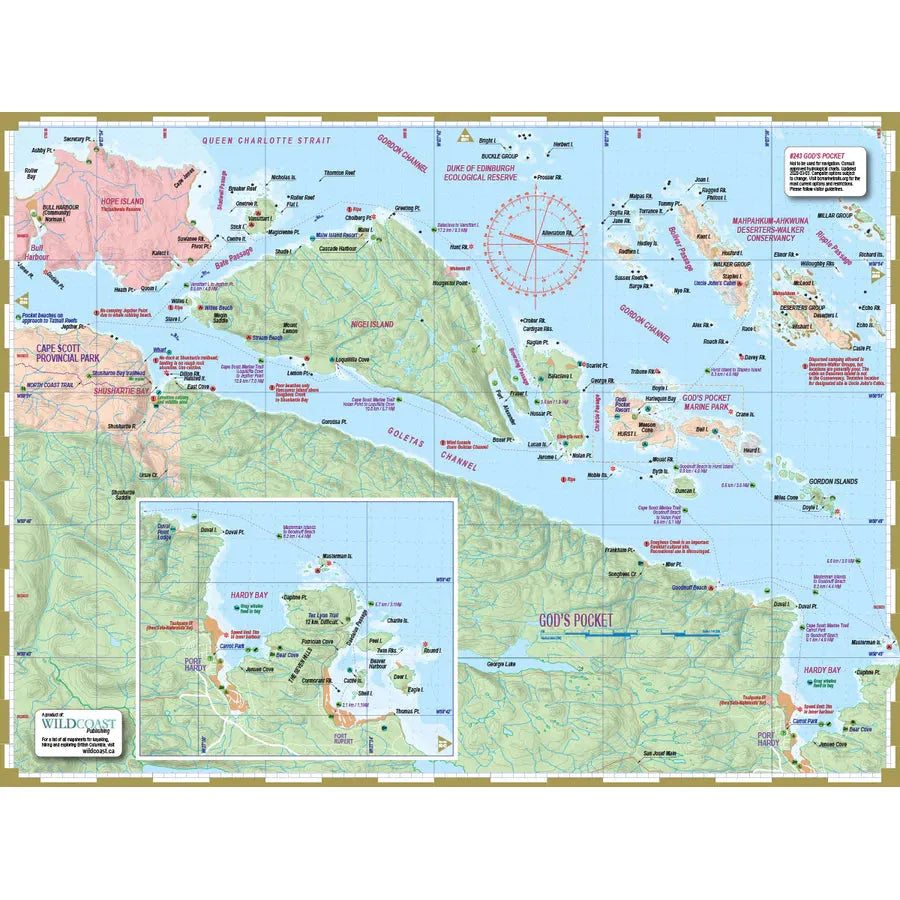 Wild Coast Publishing 243 God's Pocket Kayaking and Boating Map