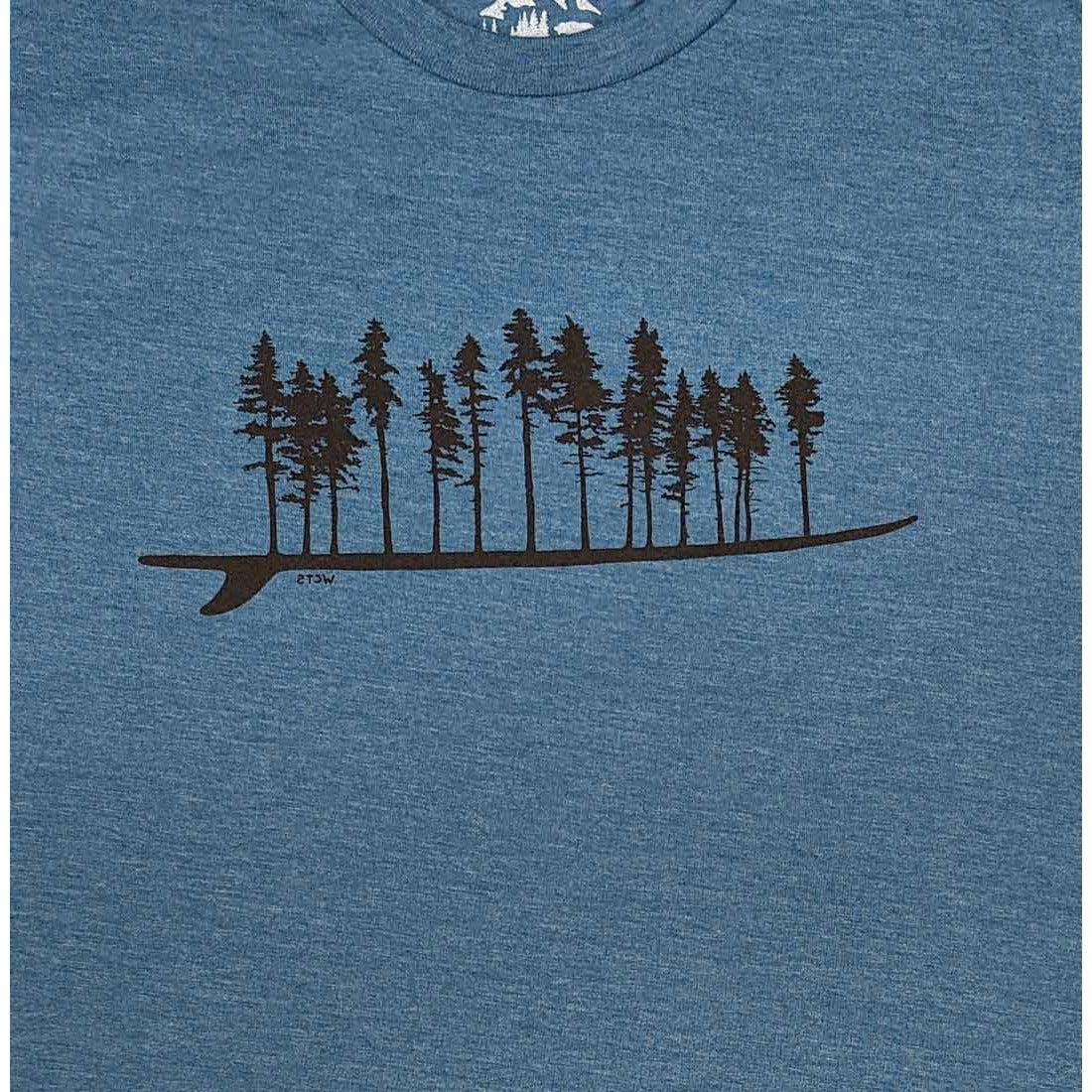 Westcoastees - Adult Unisex Forest Surfboard T-shirt