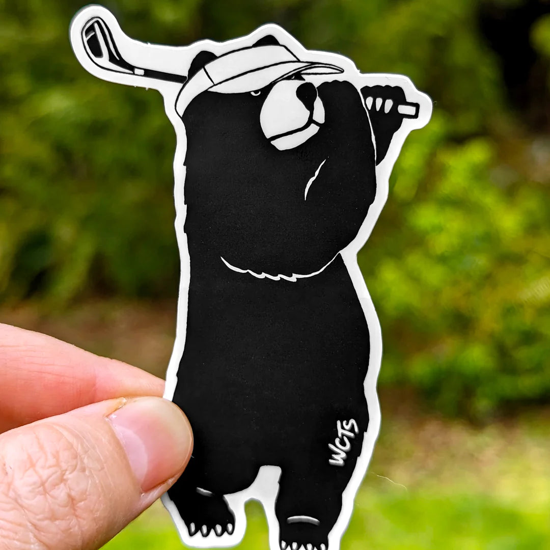 Westcoastees - Golf Bear Sticker