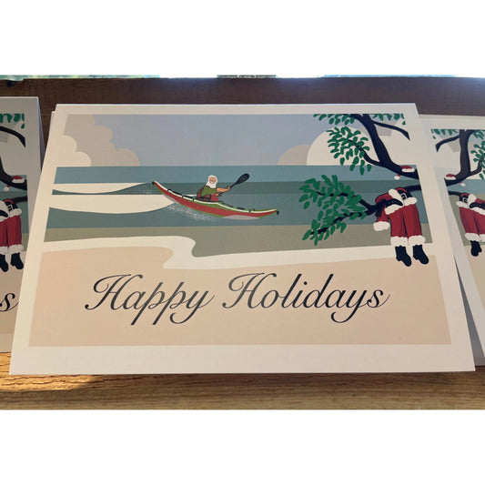 Woodford_illustrate - Kayak Surf Santa Gift Card 7x5