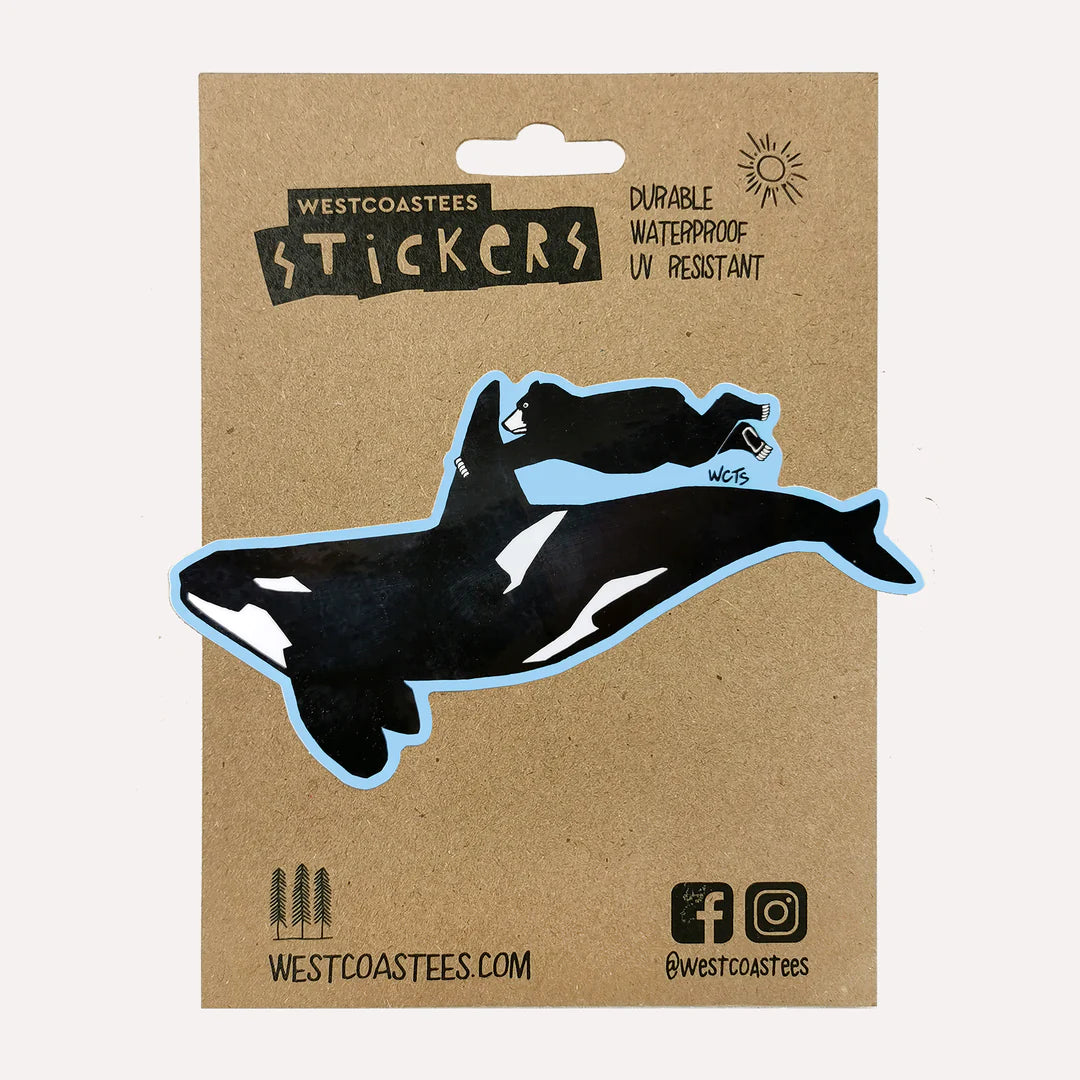 Westcoastees - Orca Ride Sticker