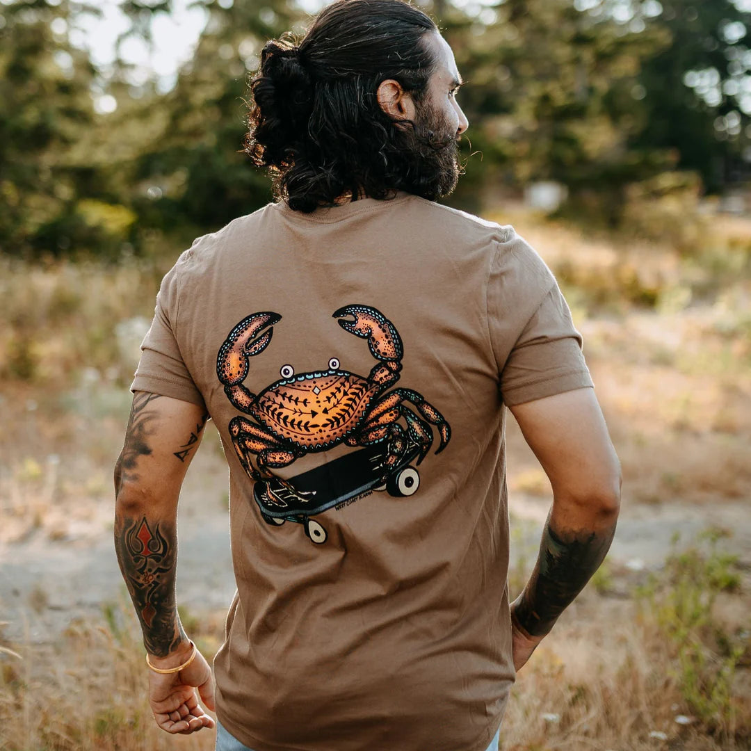 West Coast Karma- Rad Crab Tee Vintage Brown