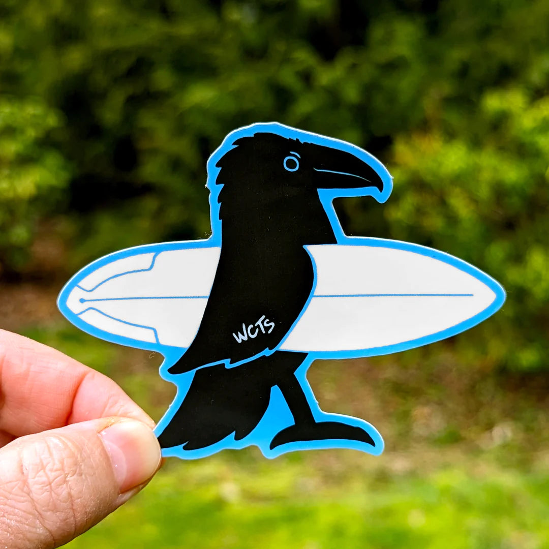 Westcoastees - Raven Surfer Sticker