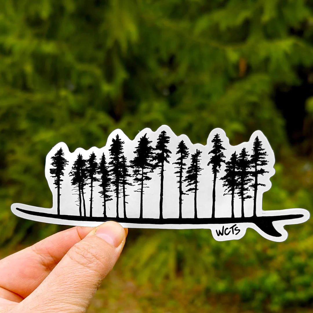 Westcoastees - Forest Surfboard Sticker