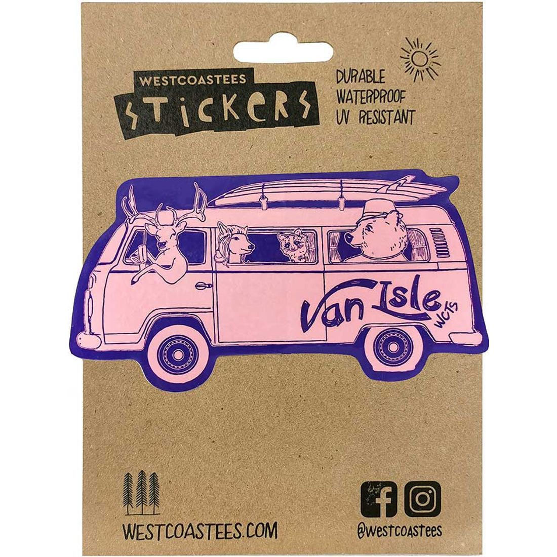 Westcoastees - Van Isle Van Sticker