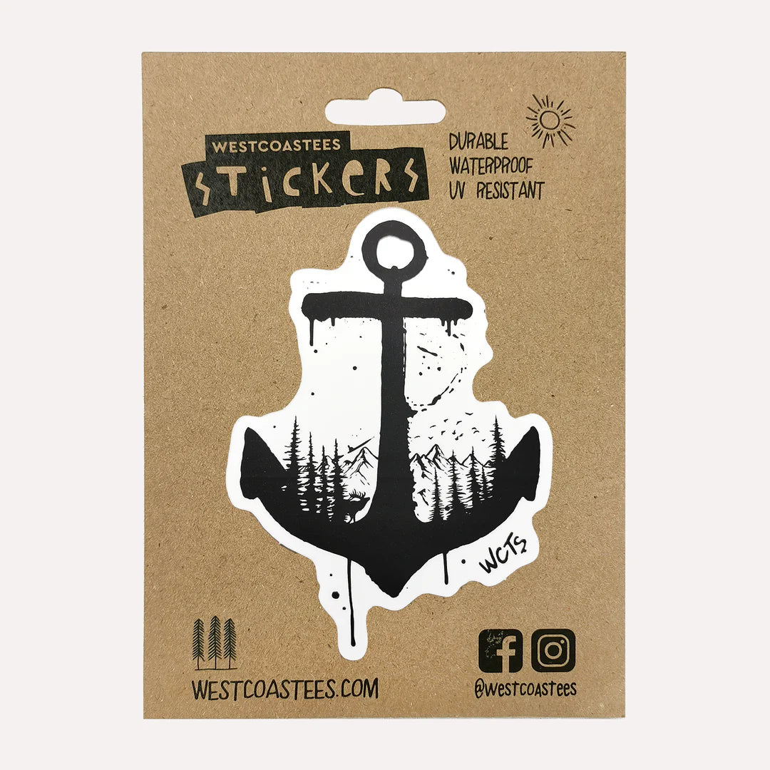 Westcoastees - West Coast Anchor Sticker