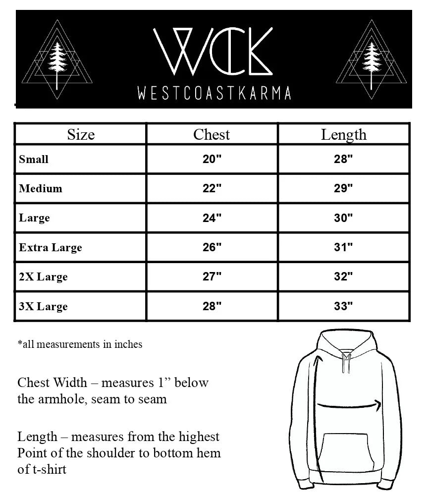 West Coast Karma- Vancouver Island Zip Up Hoodie Charcoal Grey